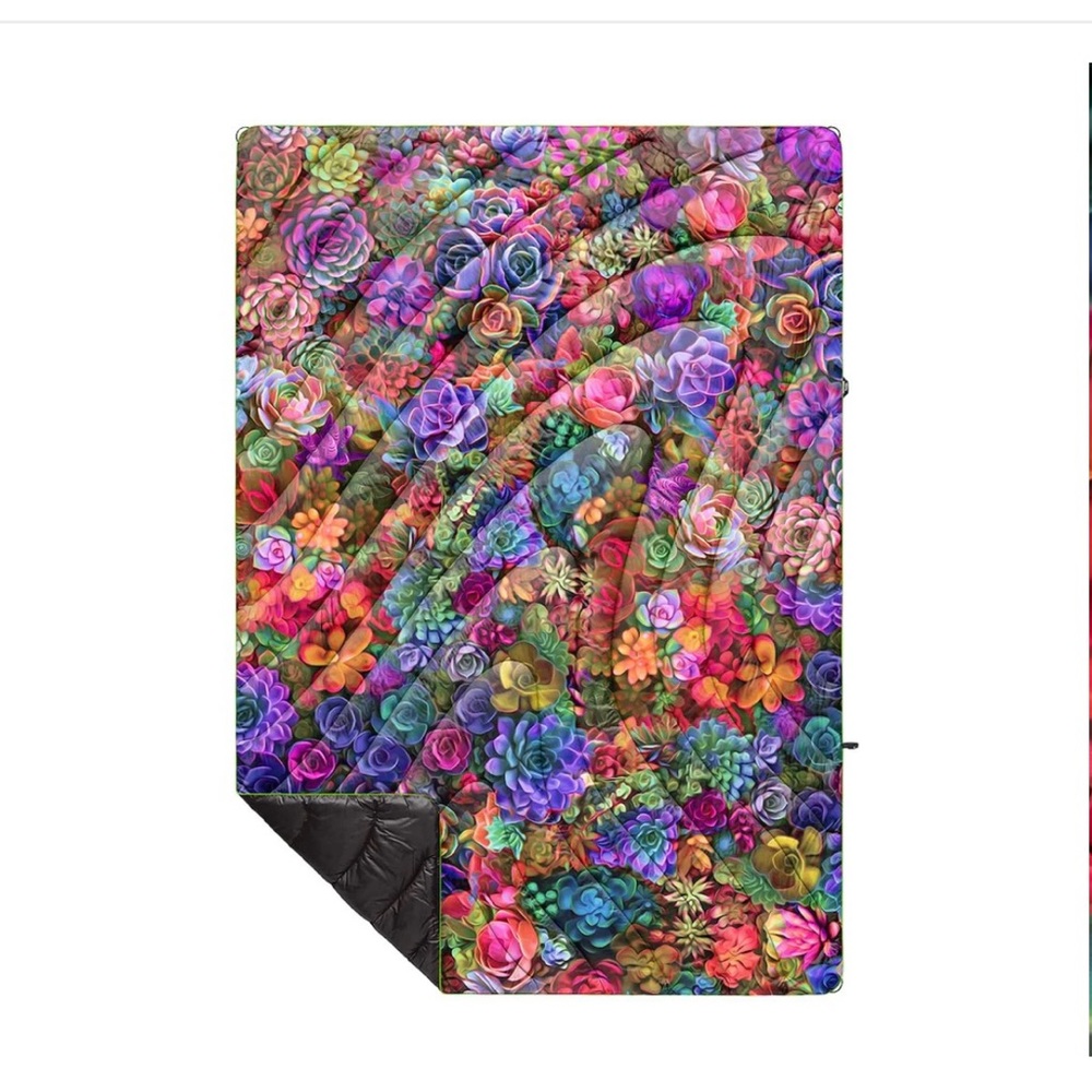 NWT Rumpl Original Puffy Blanket - Psychedelic Succulents